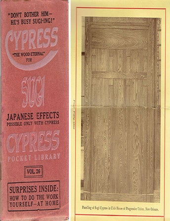 Item #23886 Sugi Finish Cypress; a few new, interesting and valuable remarks on what it is - and how to do it - all of which are wanted by the right people. Wood, Southern Cypress Manufacturers Association.
