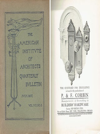 Item #2641 The American Institute of Architects Quarterly Bulletin, 5 issues 1907-1910; April...