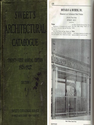 Item #7080 Sweet's Architectural Catalogue 21st Annual Edition (3 volumes complete!); A File of...