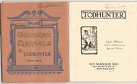 Item #9472 Three Todhunter Brochures, 1. Eight Mantels made to standard sizes at special prices; 2. Georgian Mantels; 3. Price List of Fireplace Equipment and Distinctive Metalwork. Millwork, Arthur Todhunter, Co.
